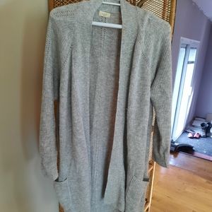Naif long grey cardigan